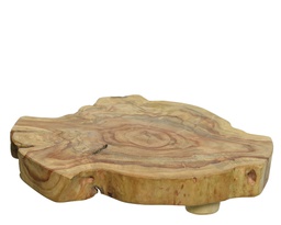 [4-863637] TEAK DECO PLATE DIA40-H7CM