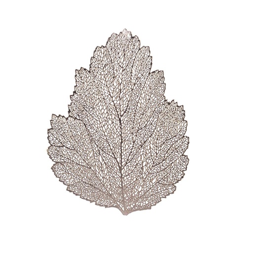 PU LTHR PLACEMAT LEAF L46-W35-H0.20CM