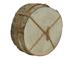 [4-551536] PLATEAU EN BOIS DE PAULOWNIA NATUREL - 16CM - 3 PIÈCES