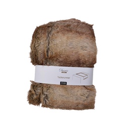 [4-612149] ACR TABLE RUNNER W FAUX FUR L40-W180-H1.20CM