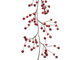 [4-622029] FOAM BERRY GARLAND WITH SNOW L2-W13-H130CM