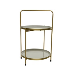 [4-803066] SIDE TABLE IRON DIA37.50-L37.50-W37.50-H58CM