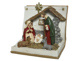 [4-514795] NATIVITY SET POLY L11-W11-H10CM