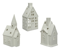 [4-521249] LUZ DE TE CASITA PORCELANA - 16CM - 3 DISEÑOS - PRECIO UNIDAD