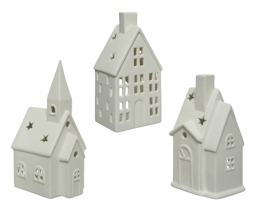 LUZ DE TE CASITA PORCELANA - 16CM - 3 DISEÑOS - PRECIO UNIDAD