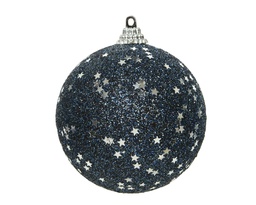 [4-521349] BOULE DE NOEL EN POREX - BLEU NUIT - 8CM