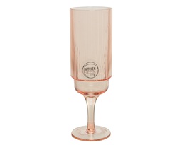 [4-608003] COUPE DE CHAMPAGNE EN CRISTAL - ROSE 