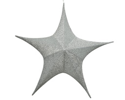 [4-612326] ESTRELLA TELA PLATA - PLEGABLE - 80CM