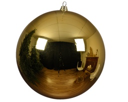 [4-022415] BOULE DE NOEL EN PLASTIQUE - OR - DIA20CM