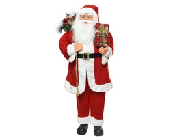 [4-560089] PAPA NOËL AVEC CADEAUX - 110CM - ROUGE