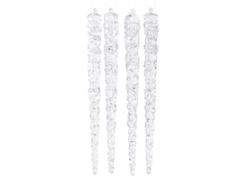 [4-515495] STALACTITE EN PLASTIQUE A SUSPENDRE - BRILLE DANS LE NOIR - DIA1.50-H15CM