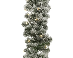 [4-680480] GUIRNALDA IMPERIAL GARLAND NEVADO BO CON LUZ VERDE/BLANCO dia25.00-L270.00-H12.00cm-50L