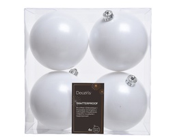 [4-022172] BOLA PLASTICO WINTER WHITE dia10.00cm