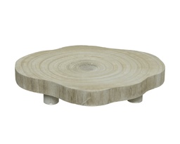 [4-521497] TRAY PAULOWNIA WOOD DIA40-H7CM