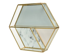 [4-520330] BANDEJA CRISTAL HEXAGONO - 23CM