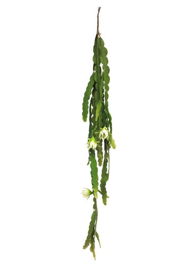 GUIRNALDA CACTUS CON FLOR CREMA - 100CM